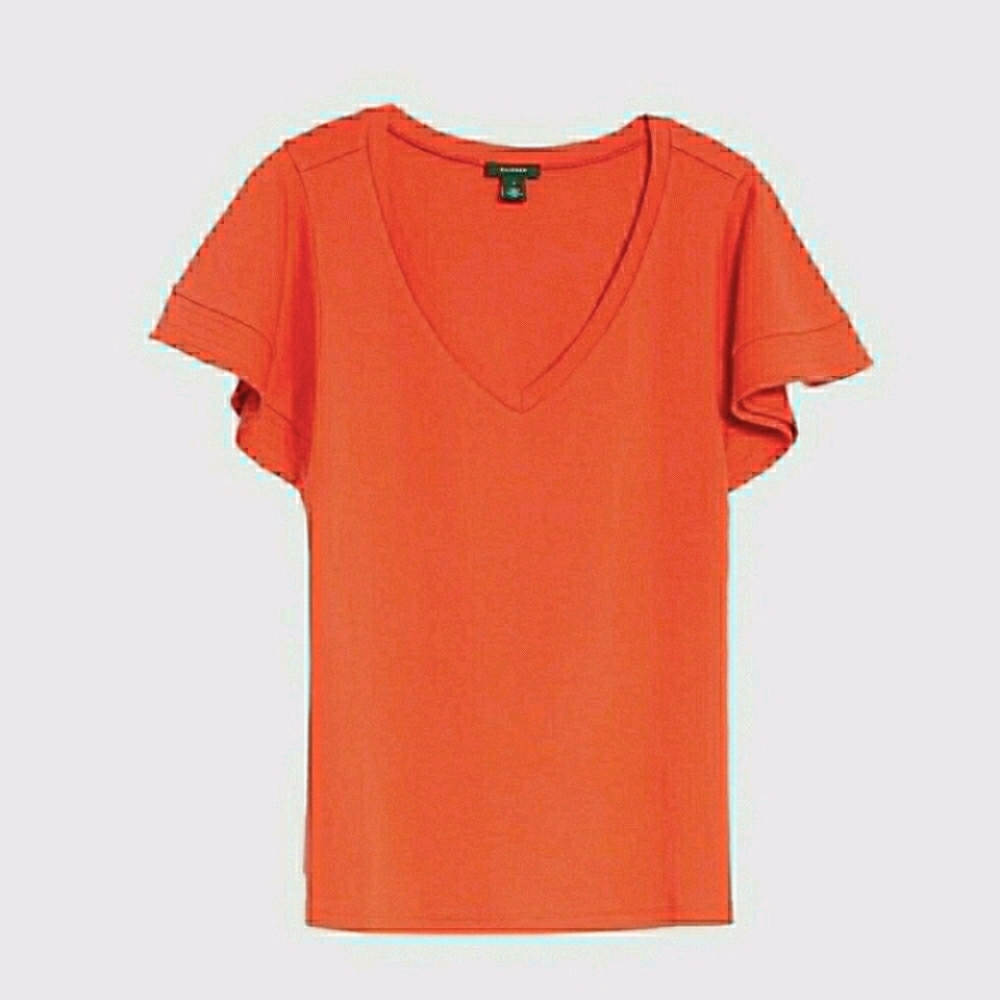 NWT Halogen Flutter Sleeve Top Red Small 4-6